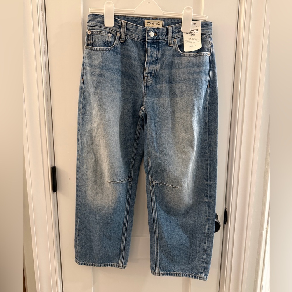 Madewell Darted Barrel-leg Jeans, 26P Irmo Wash
